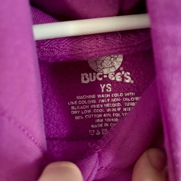 Buccee’s purple girls hoodie YS - Picture 4 of 5